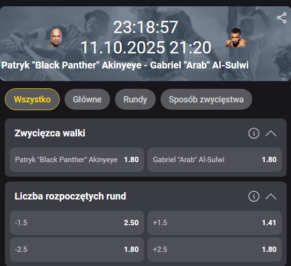 arab Akinyeye wynik walki