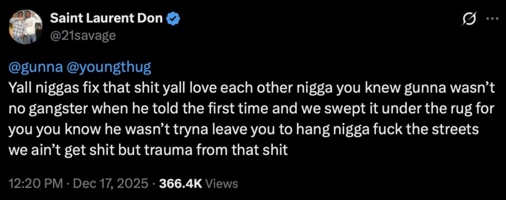 21 savage gunna young thug