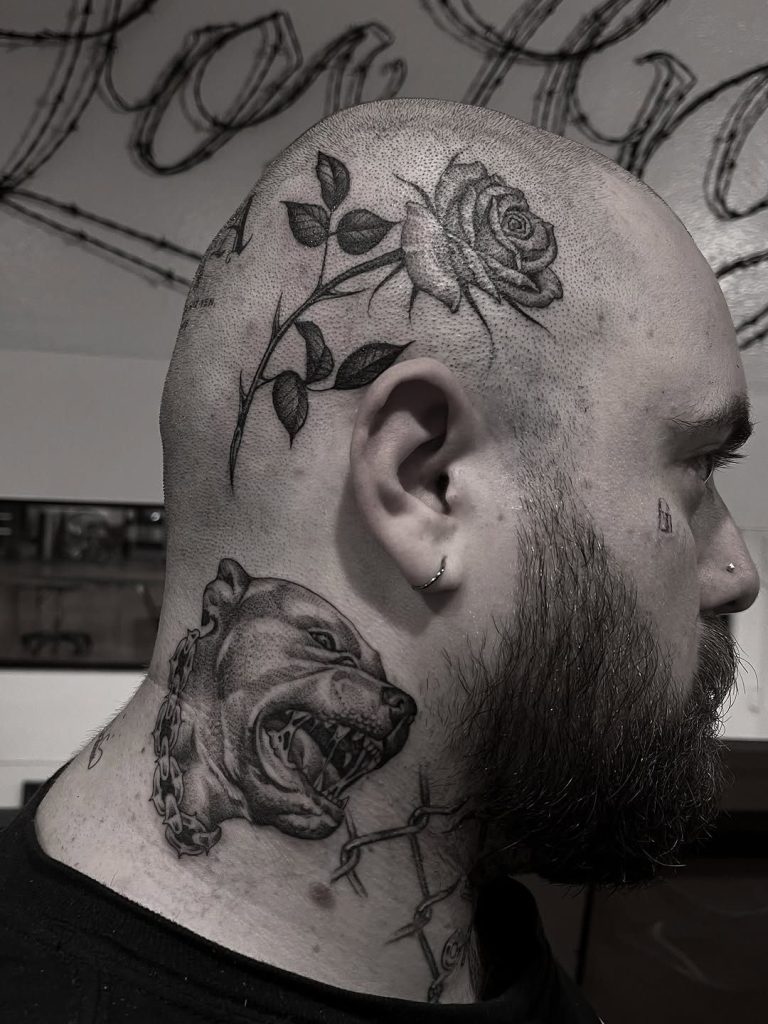 bedoes tatuaż głowa