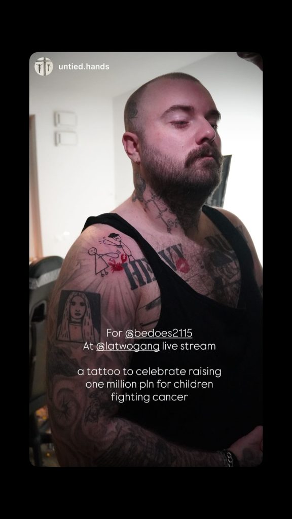 bedoes łysy tatuaże cancer fighters