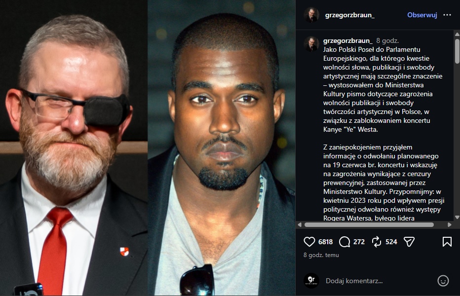 Grzegorz Braun Kanye West