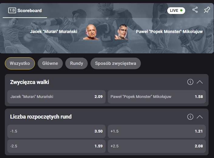 popek murański walka